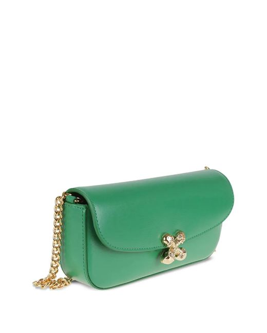 Alexander McQueen Green Skull Flower Cross Body Bag