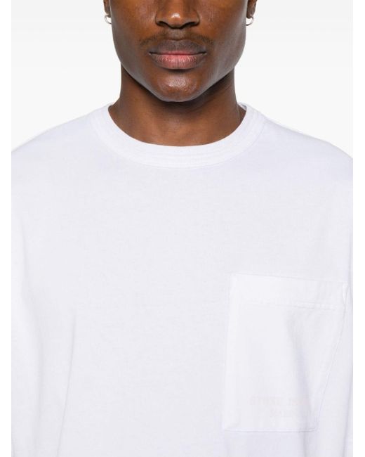 T-shirt en jersey à logo imprimé Stone Island pour homme en coloris White