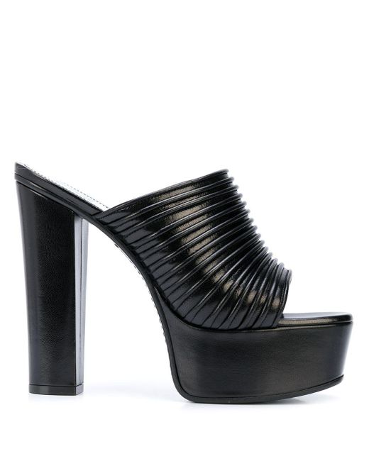 white platform mules