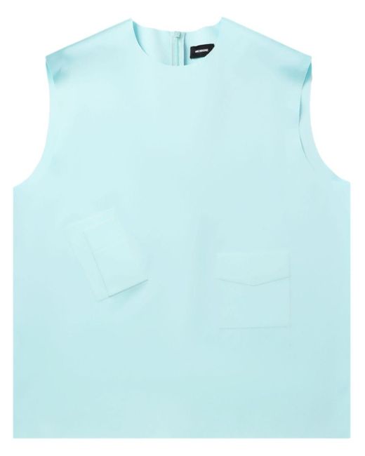 we11done Blue Debossed-motif Vest