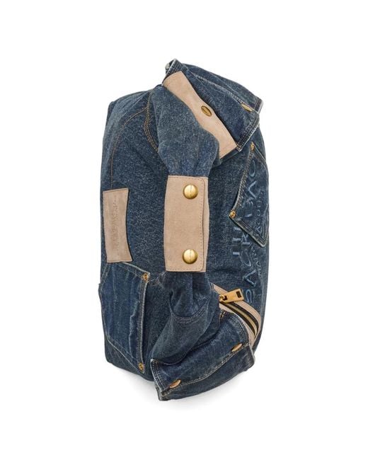 Marc Jacobs Blue The Denim Suede Cargo Sack Bag