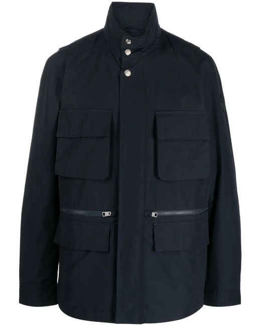 Woolrich Blue Cruiser Field Zip-Up Jacket for men