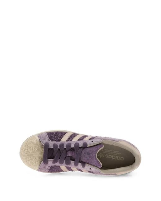 Adidas Purple Superstar Ii Panelled Sneakers