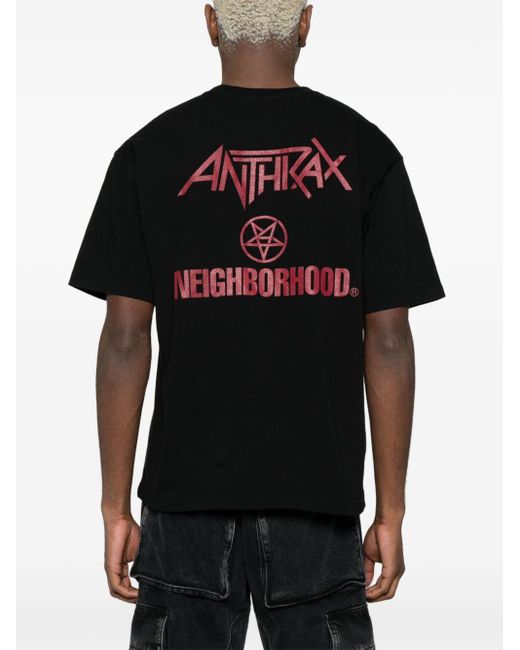 Camiseta con logo de x Anthrax Neighborhood de hombre de color Black