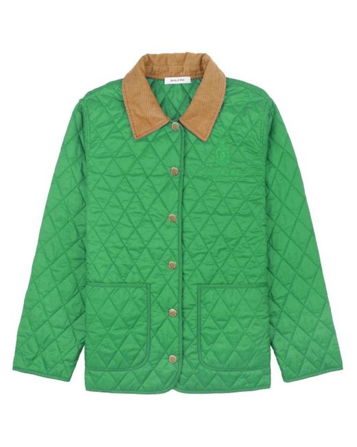 Sporty & Rich Green Vendome Quilted Jacket