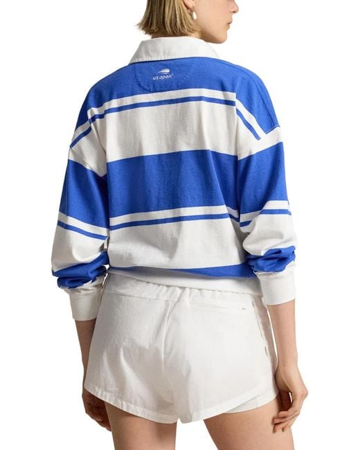 Polo Ralph Lauren Blue Striped Long-Sleeve Polo Shirt