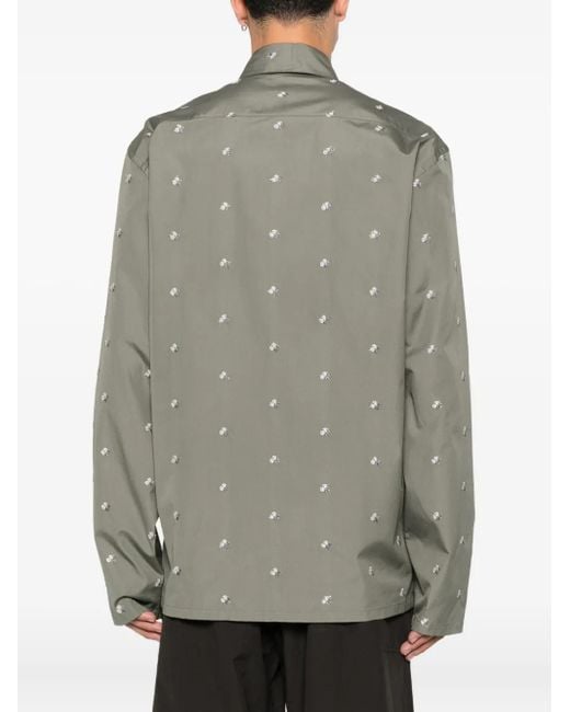 Rier Gray Cotton Shirt for men