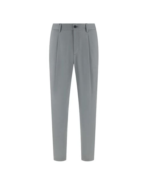 Boggi Gray Darted Drawstring Trousers for men