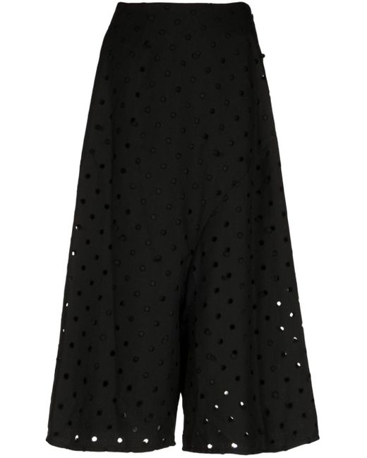 Polka dot shop cropped trousers