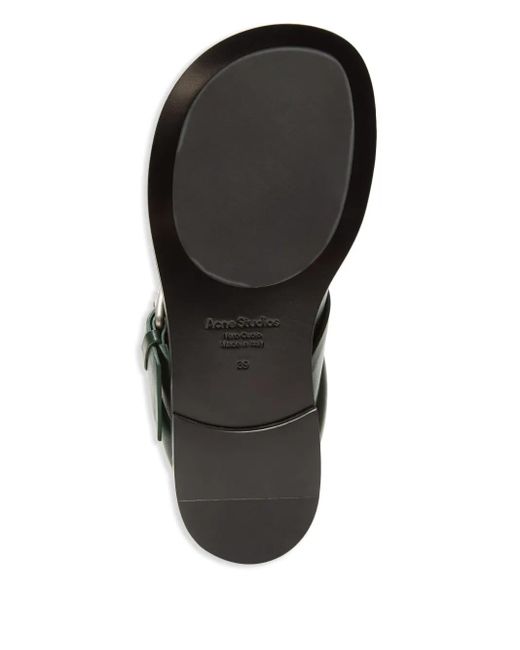 Acne Green Leather Mules