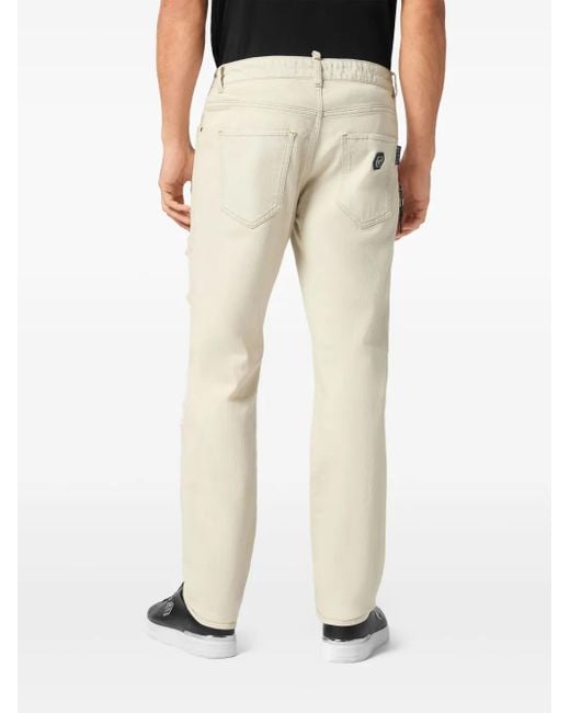 Jean À Patch Logo Philipp Plein pour homme en coloris Natural