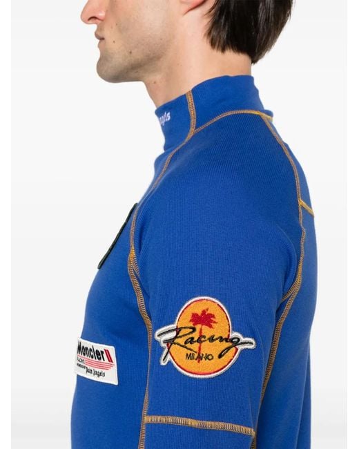 Moncler Blue Patch-Detail T-Shirt