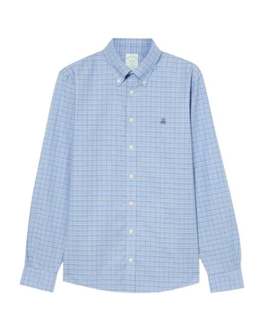 Camisa de algodón Brooks Brothers de hombre de color Blue