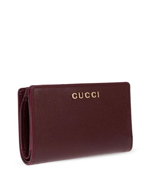 Gucci Purple Script Continental Wallet