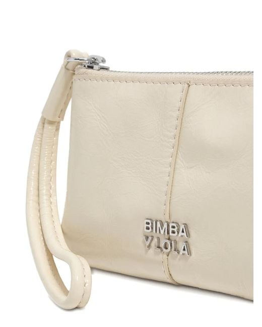 Bimba Y Lola Natural Logo Leather Wallet