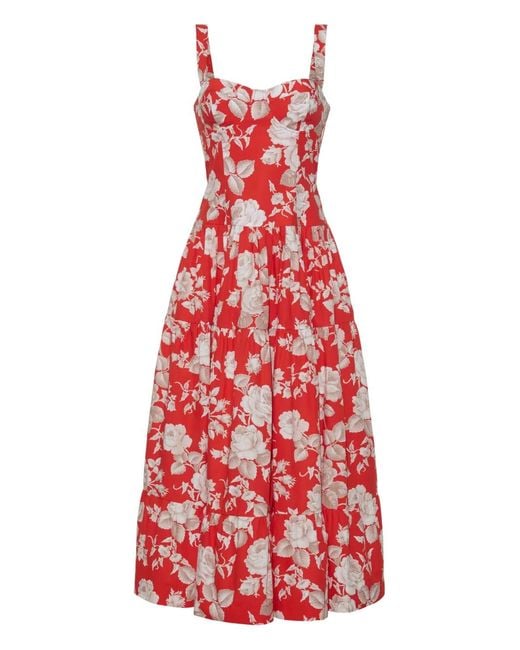 Robe Santiago À Volants Superposés Cara Cara en coloris Red