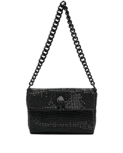 Kurt Geiger Black Small Eagle-Head Crystal Bag