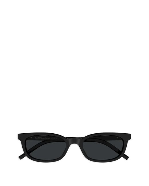 Saint Laurent Black Logo-Plaque Sunglasses
