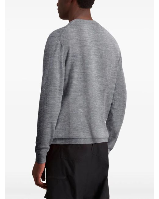 Woolrich Gray Woolrich Virgin Wool Logo Crewneck Sweater for men