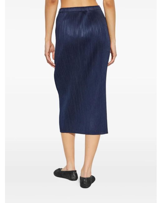 Pleats Please Issey Miyake Geplooide Rok in het Blue