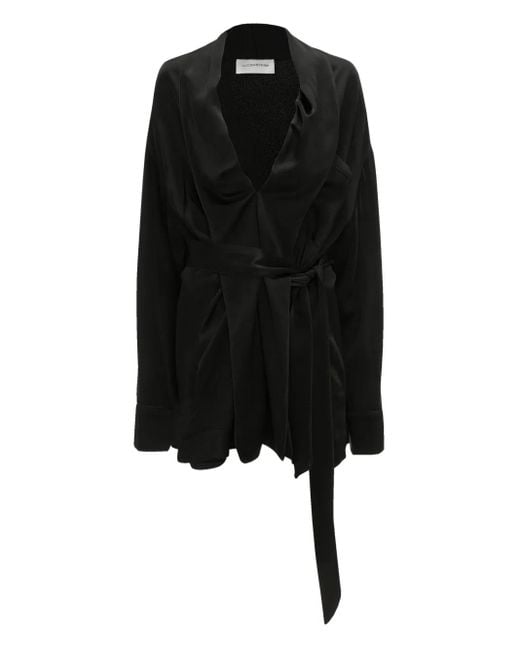 Victoria Beckham Black Minikleid im Wickelstil