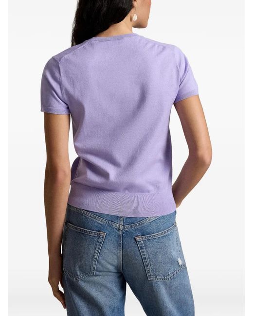 Polo Ralph Lauren Purple Short-Sleeve Sweater