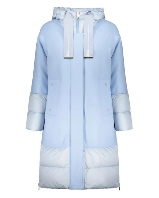 Herno Blue Hooded Full-Zip Down Jacket