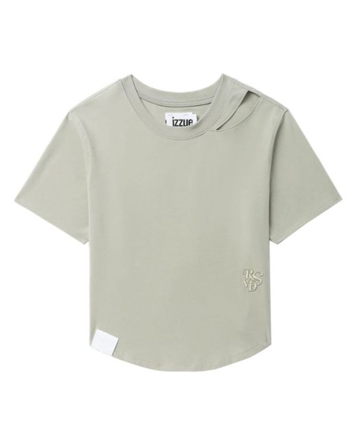 Izzue Green Logo-embroidered Jersey T-shirt