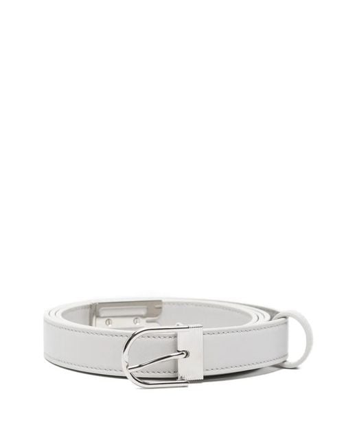 Victoria Beckham White Dorian B Buckle Belt