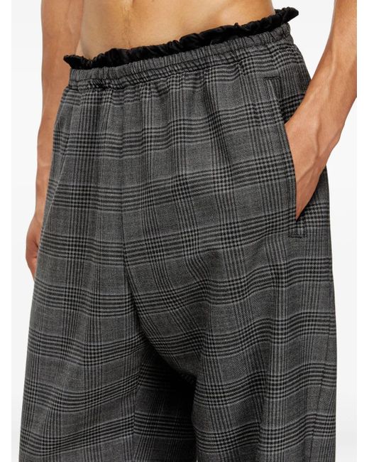 メンズ DIESEL チェックパンツ Gray