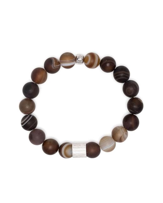 Agate beaded bracelet Tateossian de hombre de color Brown