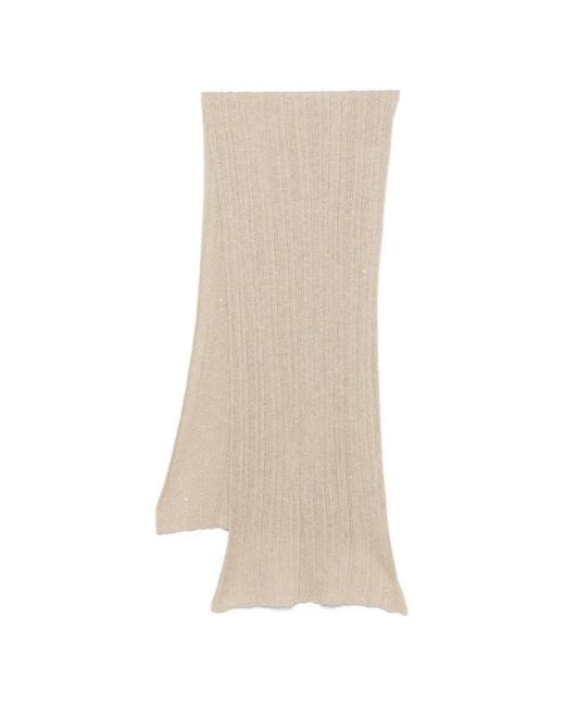 Gentry Portofino Natural Ribbed Scarf