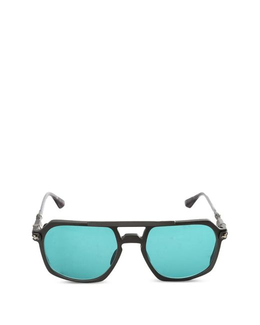 Chrome Hearts Green Pilot-Frame Sunglasses