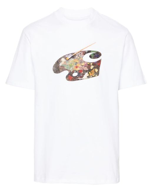 Carhartt White Palette-print Cotton T-shirt for men