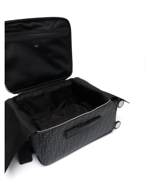 メンズ Fendi モノグラム スーツケース Black