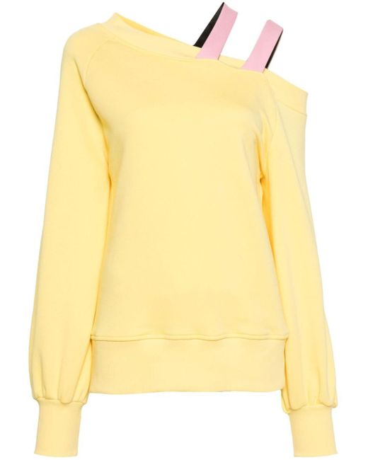 Ioana Ciolacu Yellow Sonia Cold-shoulder Sweatshirt