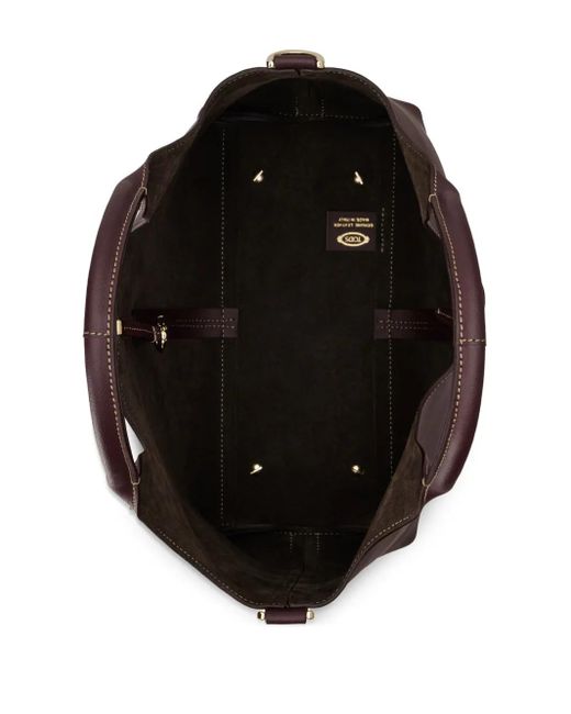 Tod's レザー トートバッグ Purple