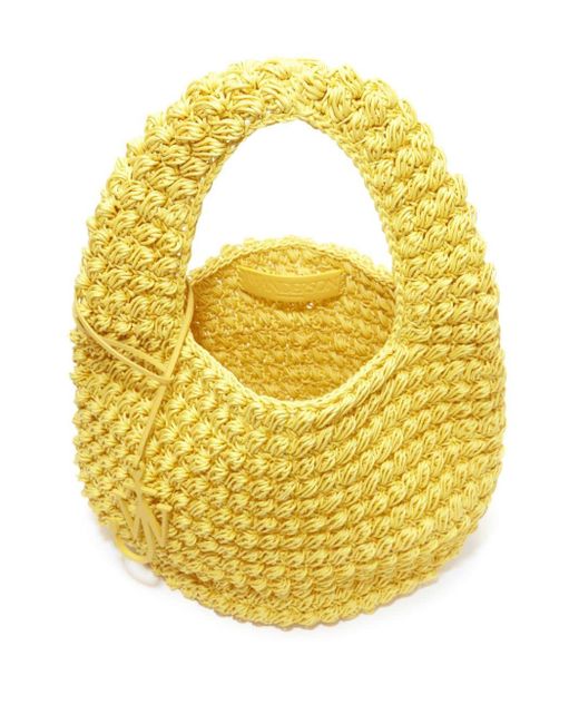 J.W. Anderson Yellow Large Popcorn Crochet-Knit Tote Bag