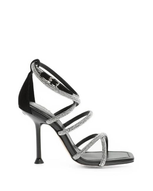 Michael Kors White Imani Rhinestone-Embellished Strappy Sandals