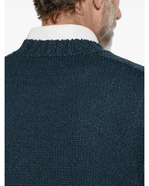 メンズ Zegna クルーネック セーター Blue
