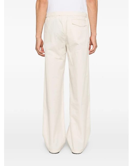 Rier White Belted Suit Trousers for men