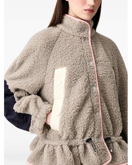 Stine Goya Brown Dropped-Shoulder Gathered Jacket