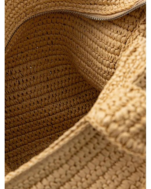 DKNY Natural Logo-Embroidered Woven Tote Bag