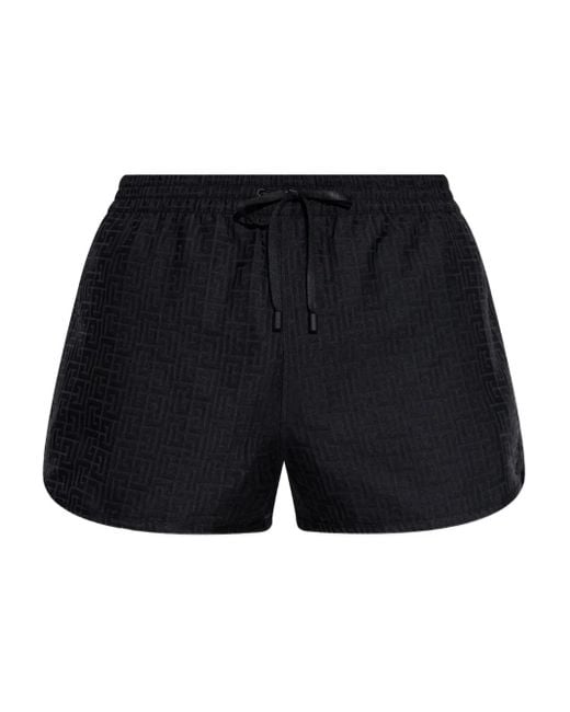 Short De Bain À Imprimé Géométrique Balmain pour homme en coloris Black
