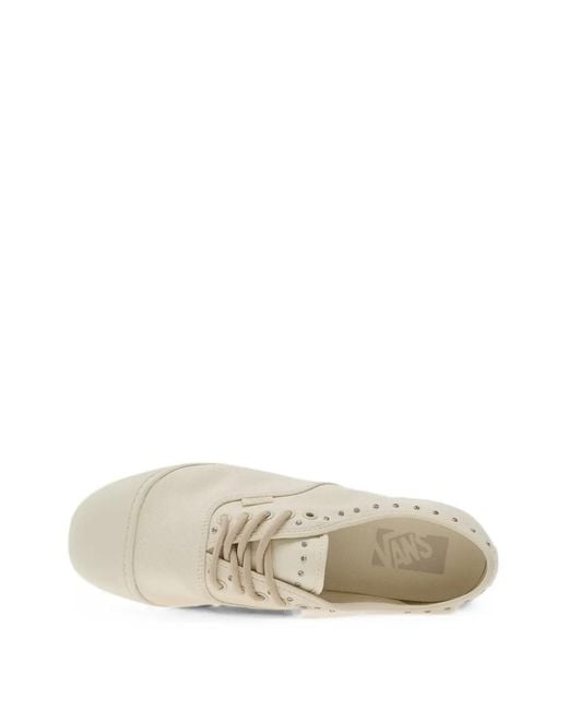 Vans White Authentic Prima Stud-Embellished Sneakers