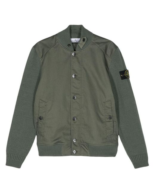 Stone Island Green Compass-badge Garment-dyed Jacket for men