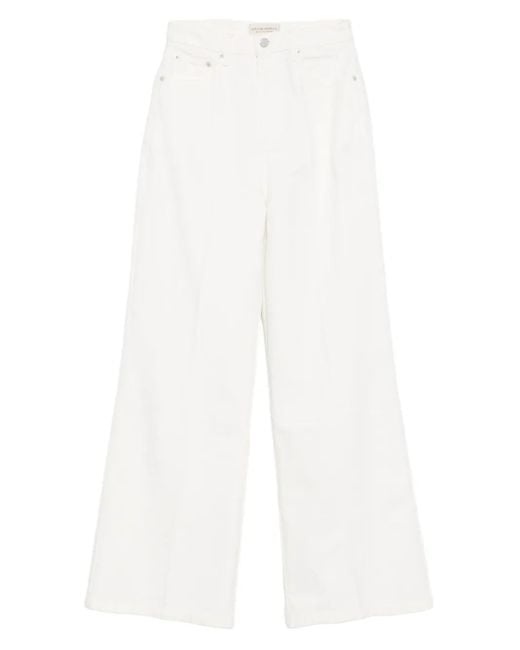 Officine Generale Jeans Met Wijde Pijpen in het White