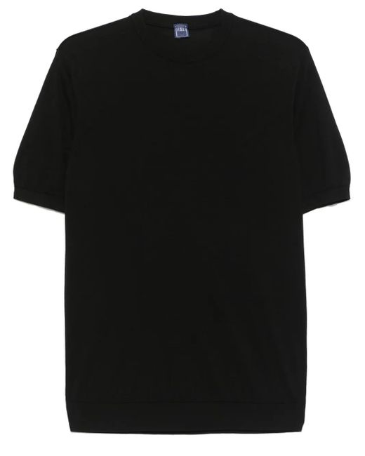 メンズ Fedeli ファインニット Tシャツ Black