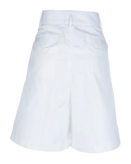 パンツ FABIANA FILIPPI Women Shorts Burmudas PAD214F329I945 0145 Fabiana Filippi Cotton-Silk Short in White | Lyst