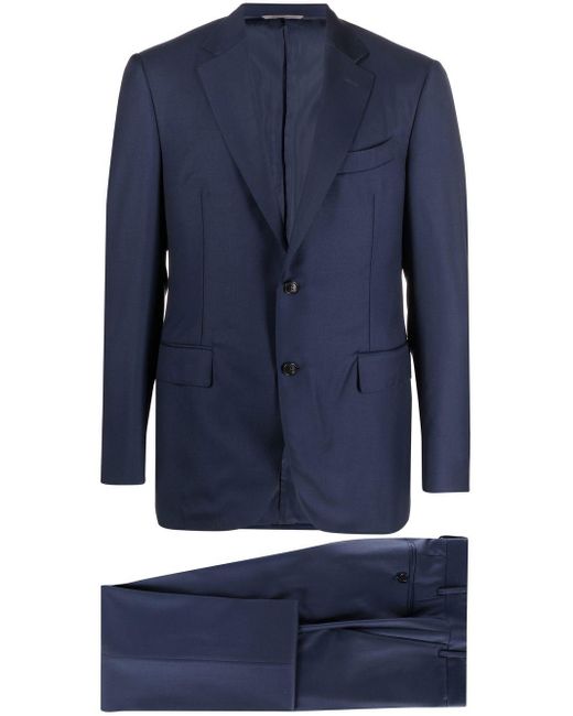 Canali Blue Single-breasted Suit for men